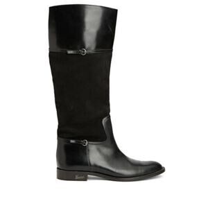 Gucci Boots Womens Size 8 Leather and Suede Tall Equestrian Riding 182440 Italy